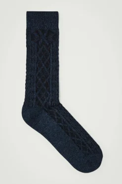 COS Underkläder & Strumpor*ARGYLE-RUTIGA KABELSTICKADE STRUMPOR