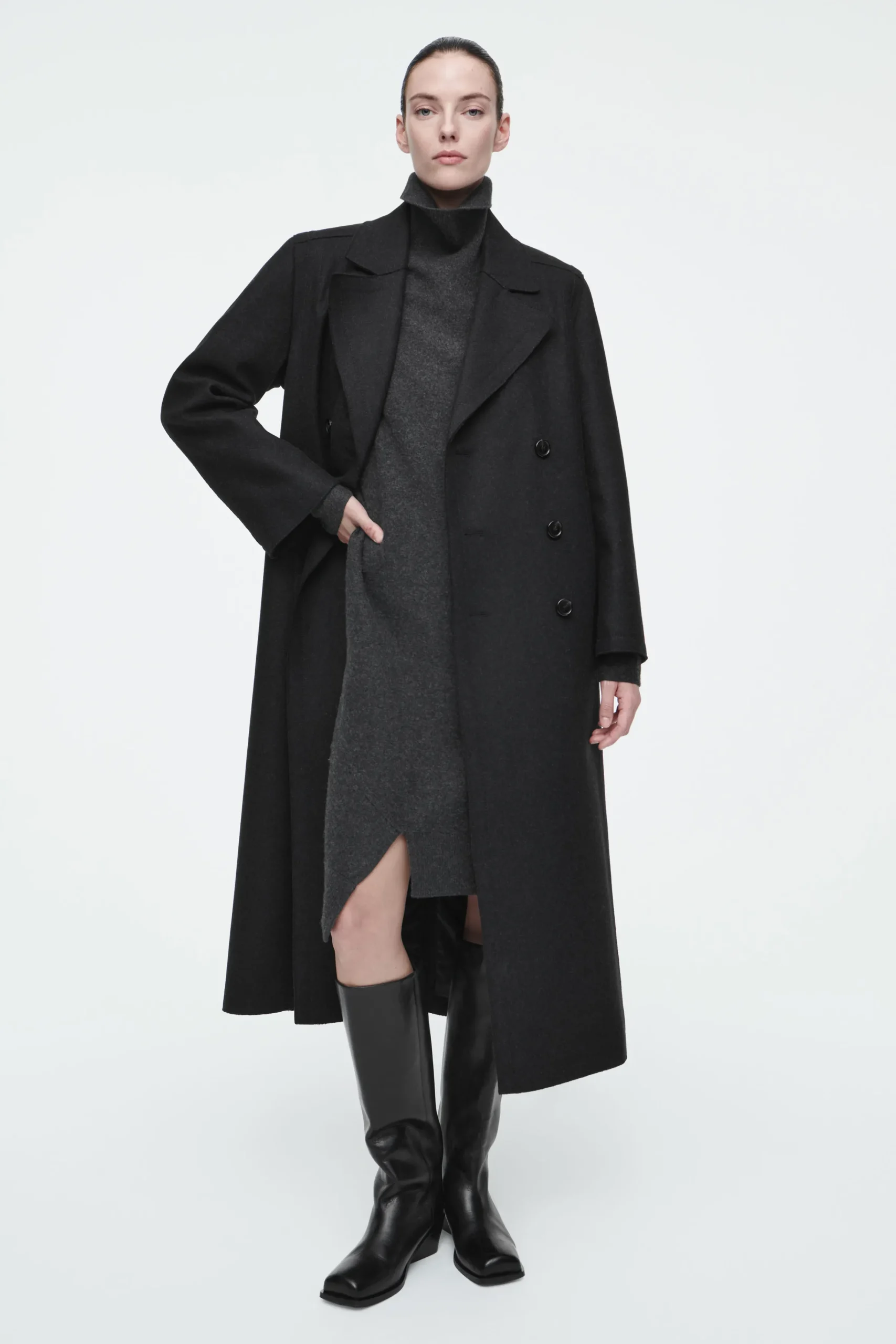 COS Stickat | Klänningar & Jumpsuits*ASYMMETRIC MERINO WOOL DRESS
