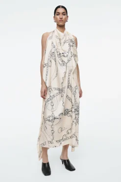 COS Klänningar & Jumpsuits*ASYMMETRISK MIDIKLÄNNING MED KEDJEMÖNSTER