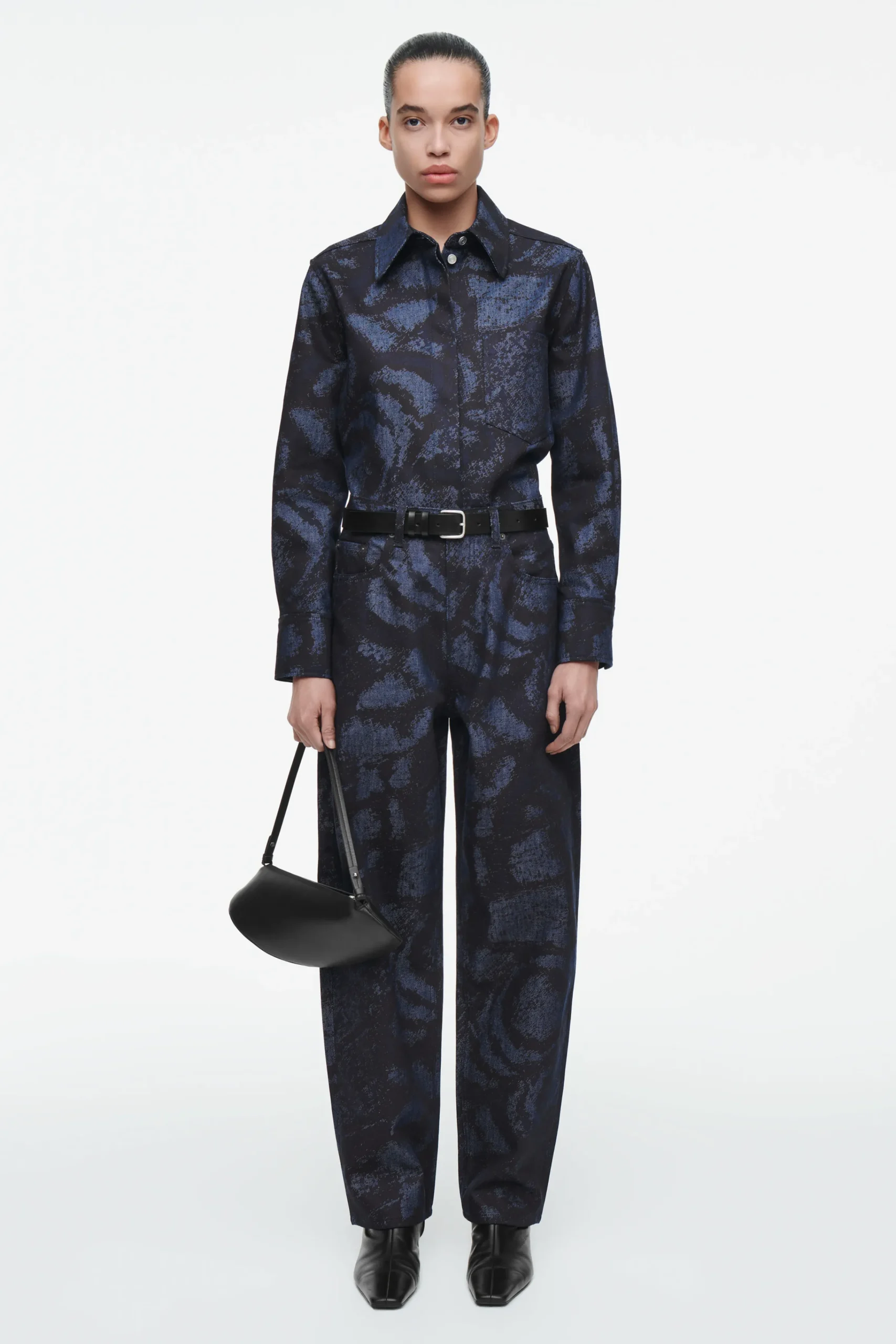 COS Jeans | Byxor*BAY JACQUARD BYXOR MED BARREL-LEG