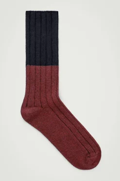 COS Underkläder & Strumpor*COLOURBLOCK RIBBED SOCKS