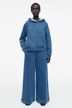 COS Byxor | Matchande Set*DENIMTVÄTTADE TRÄNINGSBYXOR I JERSEY