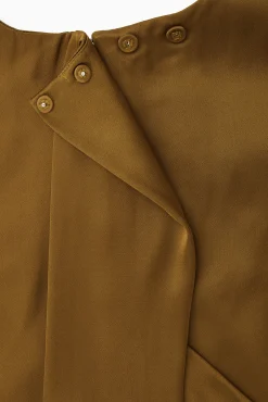 COS Klänningar & Jumpsuits*DRAPERAD MIDIKLÄNNING MED UTSTÄLLDA ÄRMAR