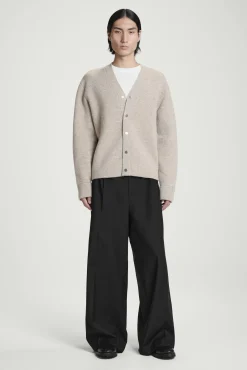 COS Stickat*DUBBELSIDIG V-RINGAD CARDIGAN I ULL