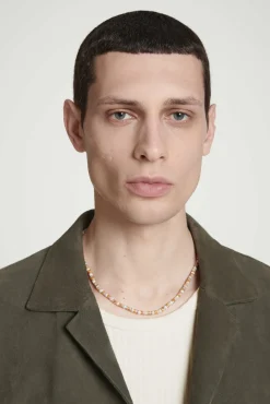 COS Smycken*HALSBAND MED HALVÄDELSTENAR