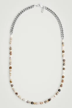 COS Smycken*HALSBAND MED HALVÄDELSTENAR
