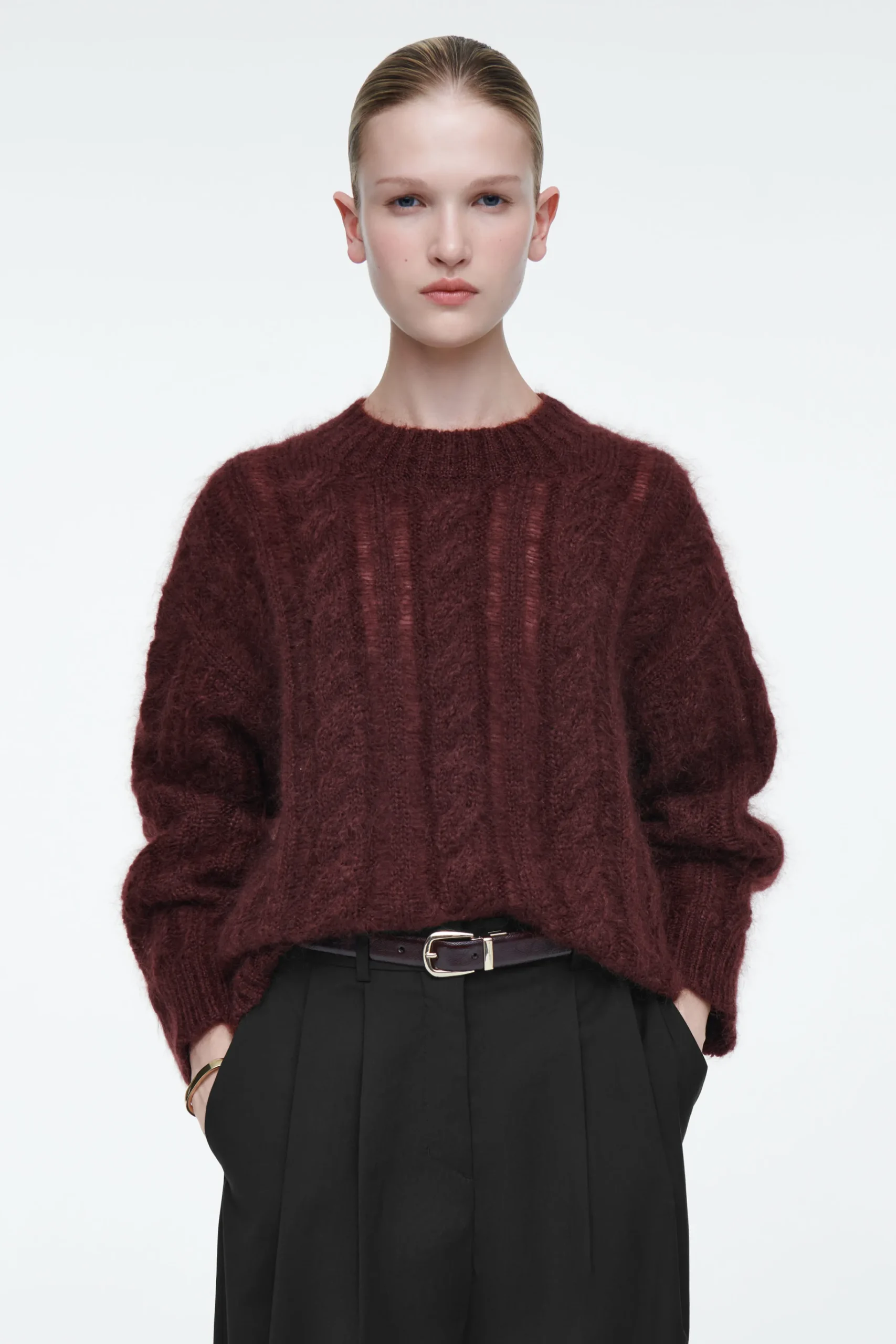 COS Stickat*KABELSTICKAD TRÖJA I MOHAIR