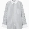 COS Skjortor & Blusar | Toppar*KRITSTRECKSRANDIG OVERSIZE-SKJORTA MED KONTRASTER