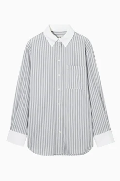 COS Skjortor & Blusar | Toppar*KRITSTRECKSRANDIG OVERSIZE-SKJORTA MED KONTRASTER