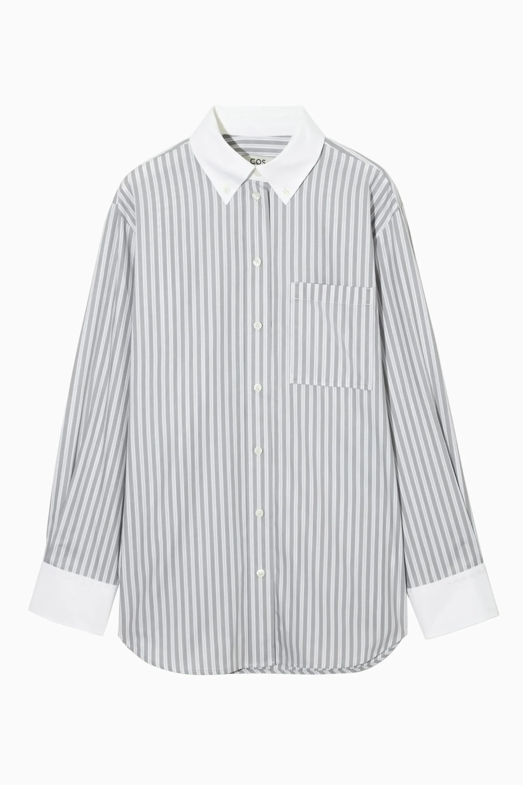 COS Skjortor & Blusar | Toppar*KRITSTRECKSRANDIG OVERSIZE-SKJORTA MED KONTRASTER