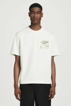 COS T-shirts*LEDIG T-SHIRT I BOMULL MED MARMORMÖNSTER