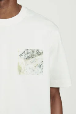 COS T-shirts*LEDIG T-SHIRT I BOMULL MED MARMORMÖNSTER