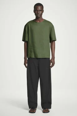 COS T-shirts | Linneplagg*LEDIG T-SHIRT I VÄVD LIN