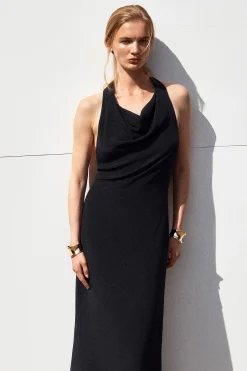 COS Klänningar & Jumpsuits | Occasionwear*MAXIKLÄNNING MED DRAPERAD HALSRINGNING