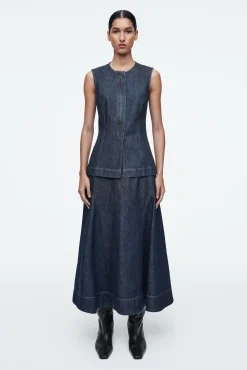 COS Kjolar | Utvald Denim*MIDI A-LINJEKJOL I RÅ DENIM