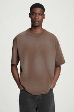 COS T-shirts*OVERSIZE-T-SHIRT MED HÖG KRAGE I TVÄTTAD JERSEY