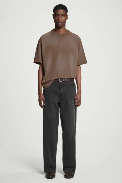 COS T-shirts*OVERSIZE-T-SHIRT MED HÖG KRAGE I TVÄTTAD JERSEY