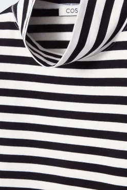 COS Toppar*RANDIG LÅNGÄRMAD T-SHIRT MED HÖG KRAGE