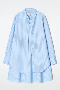 COS Klänningar & Jumpsuits*RANDIG SKJORTKLÄNNING MED UTSTÄLLD FÅLL