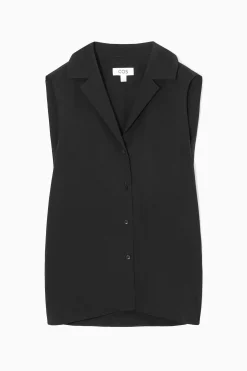 COS Skjortor & Blusar | Toppar*ÄRMLÖS BLUS I RENT SILKE MED ÖPPEN KRAGE