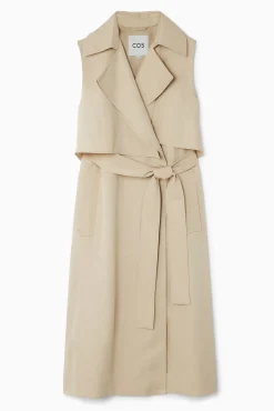 COS Jackor & Kappor*ÄRMLÖS TRENCHCOAT I LINNEBLANDNING