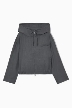 COS Jackor & Kappor*SKRÄDDAD JACKA MED HUVA I ULL