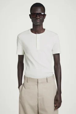 COS T-shirts*SLIM FIT RIBBAD HENLEY T-SHIRT