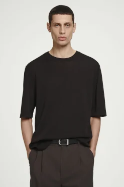 COS T-shirts*STICKAD T-SHIRT I ULL & SIDEN