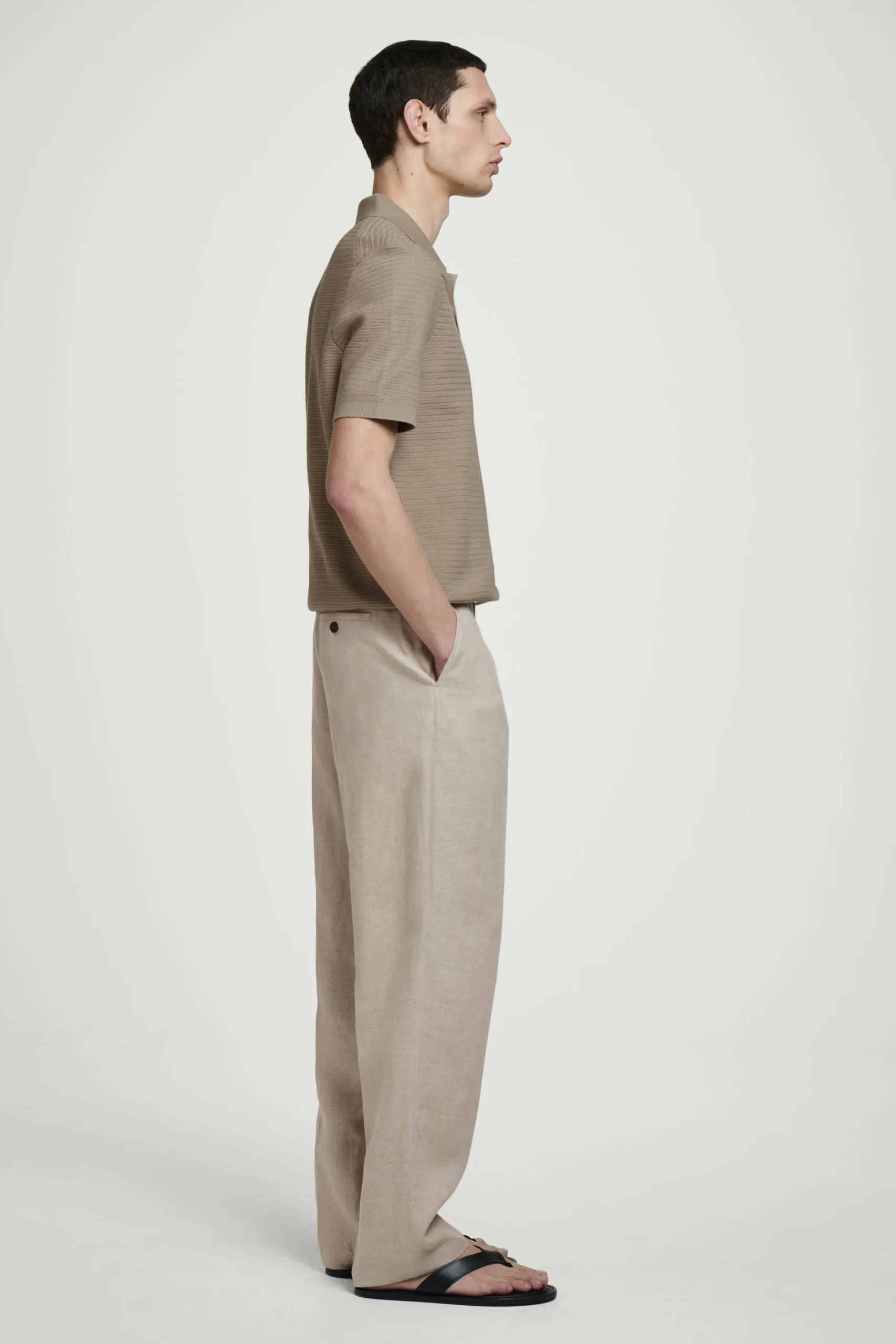 COS Stickat | Pikétröjor*TEXTURED KNITTED COTTON POLO SHIRT