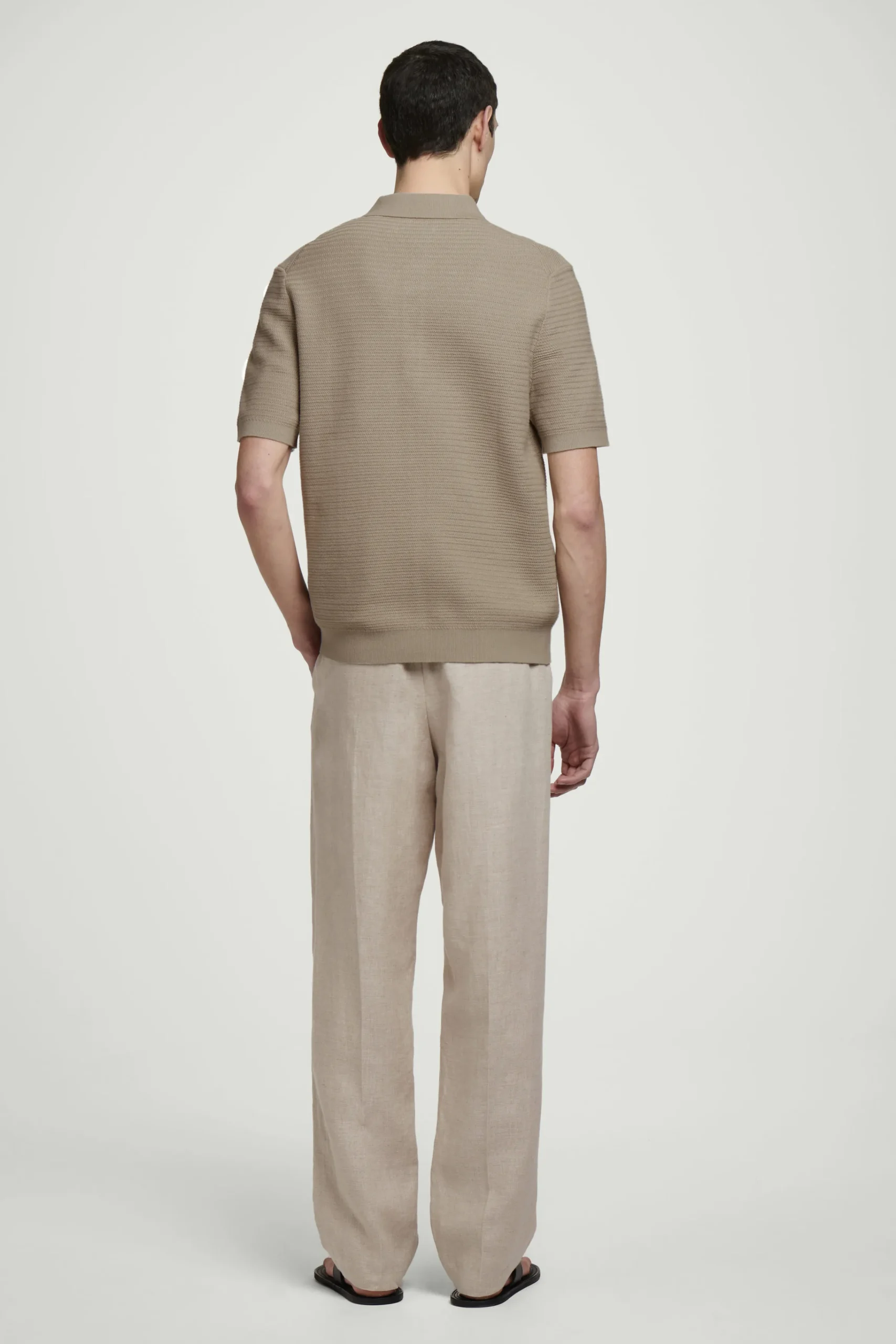 COS Stickat | Pikétröjor*TEXTURED KNITTED COTTON POLO SHIRT