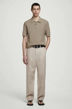 COS Stickat | Pikétröjor*TEXTURED KNITTED COTTON POLO SHIRT