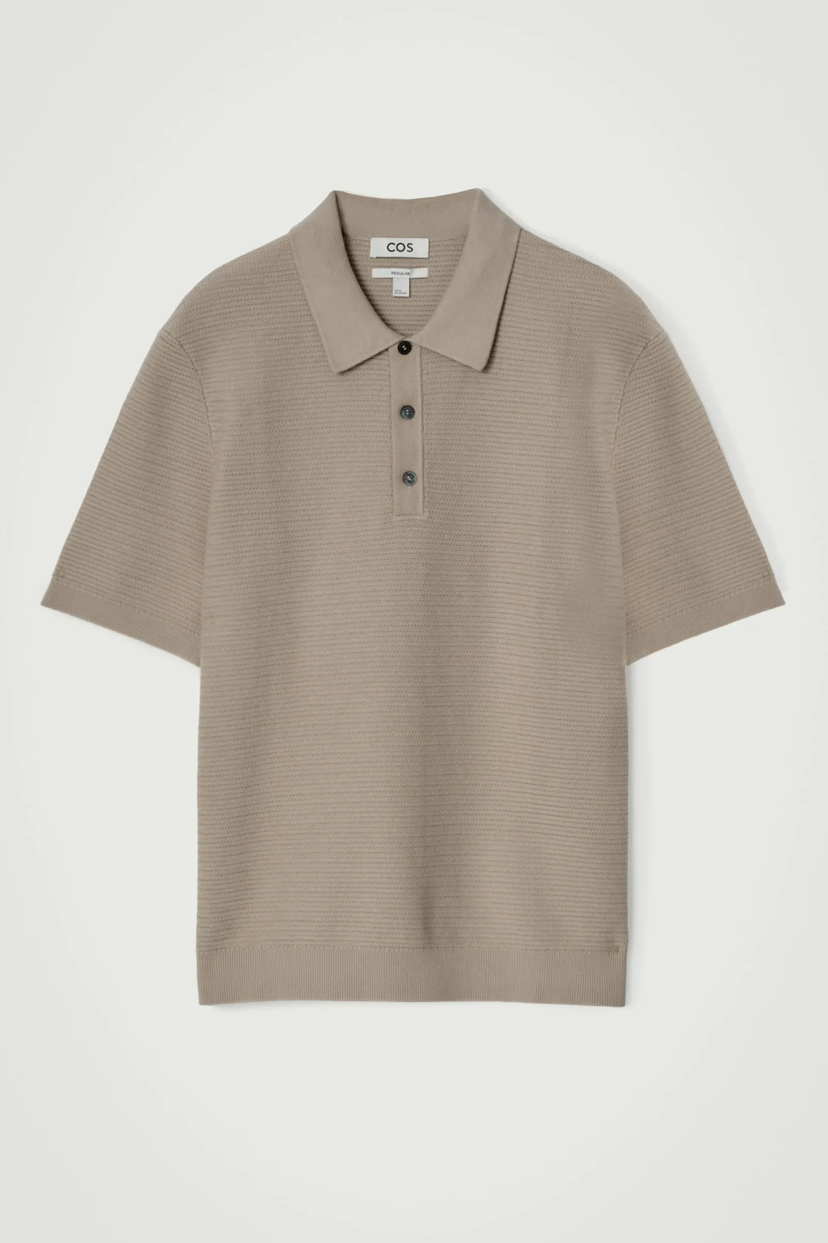 COS Stickat | Pikétröjor*TEXTURED KNITTED COTTON POLO SHIRT