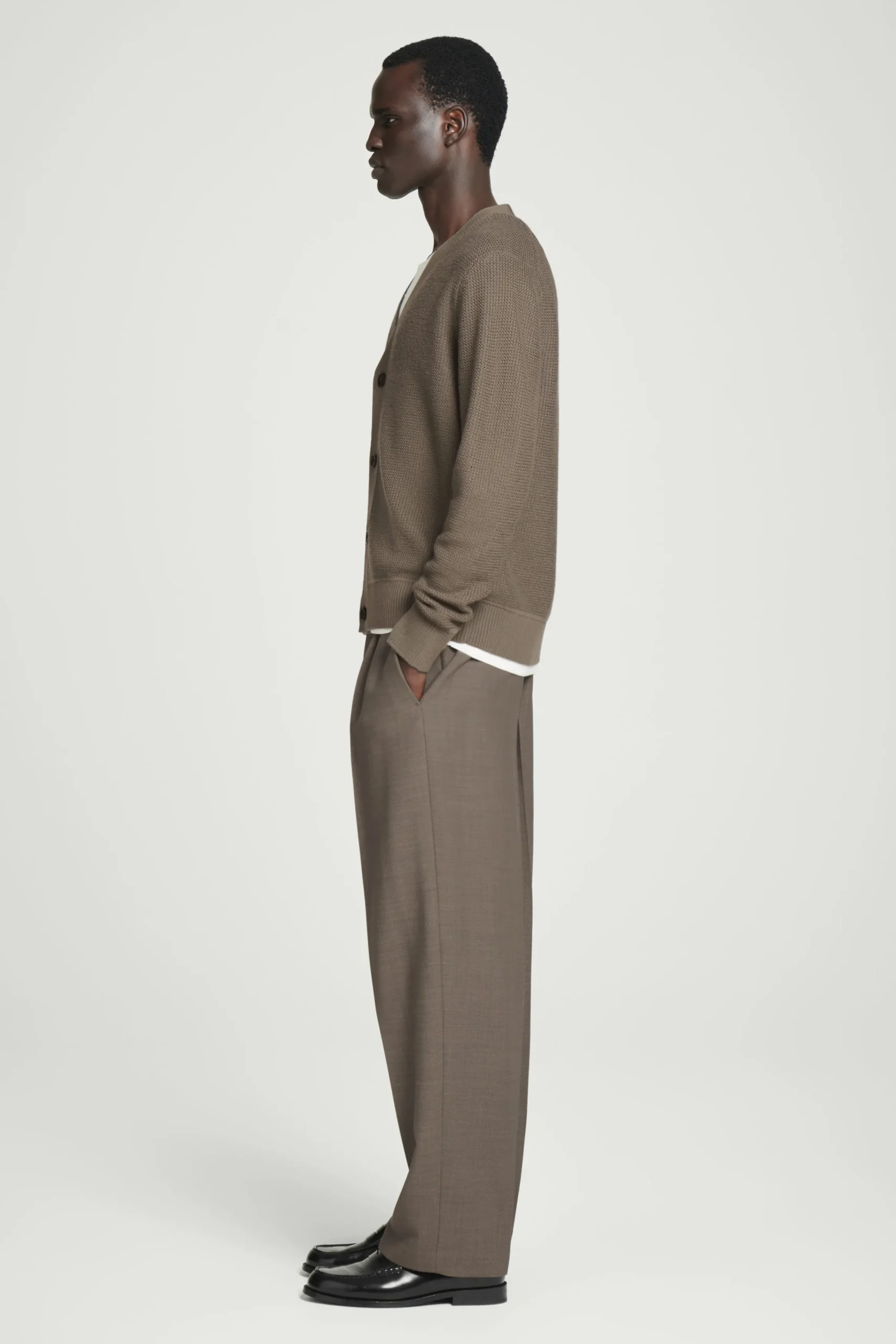 COS Stickat*TEXTURED MERINO WOOL CARDIGAN