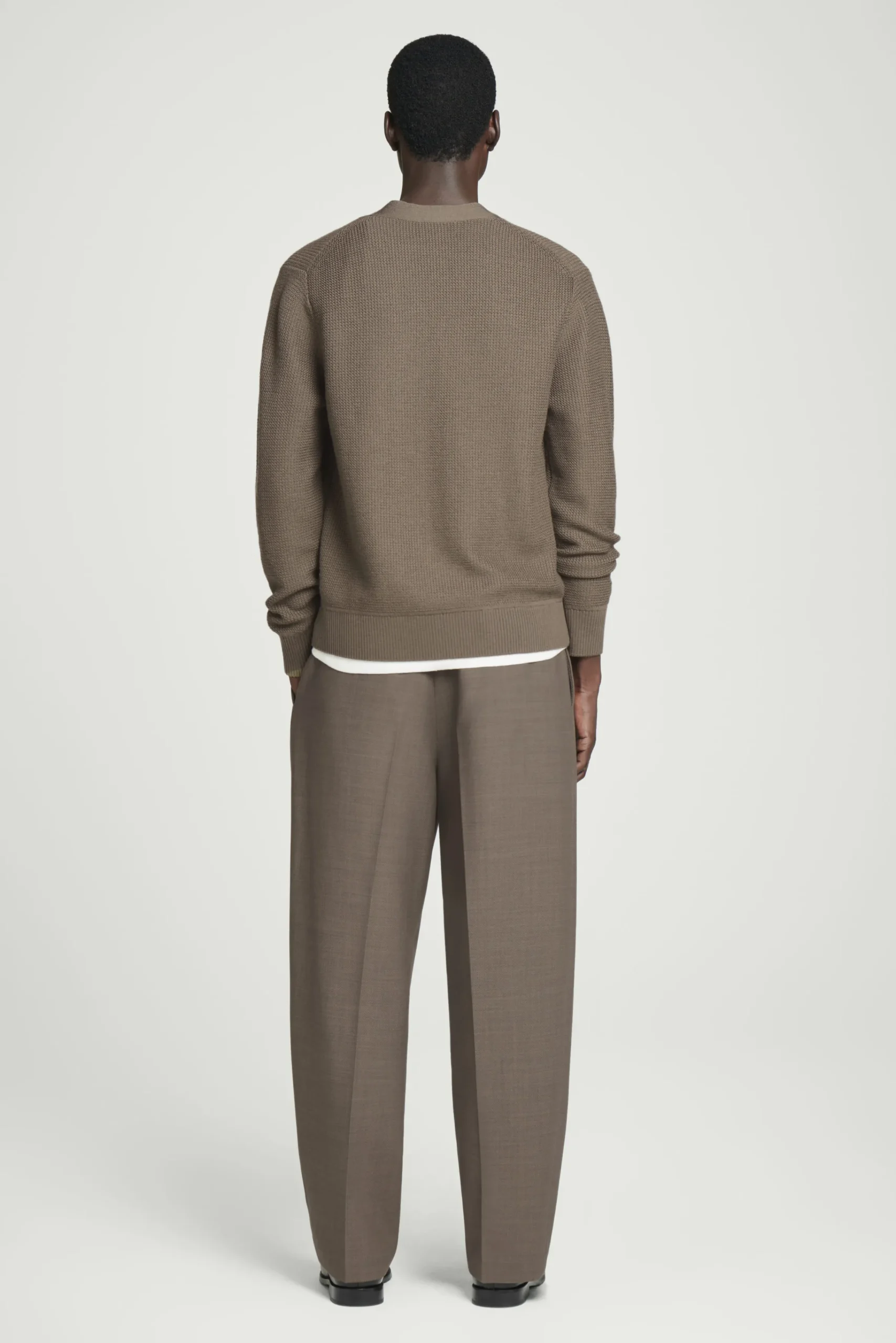 COS Stickat*TEXTURED MERINO WOOL CARDIGAN