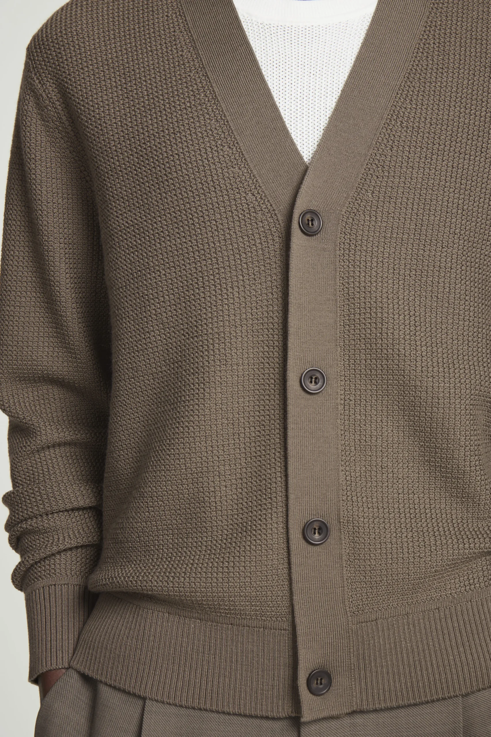 COS Stickat*TEXTURED MERINO WOOL CARDIGAN