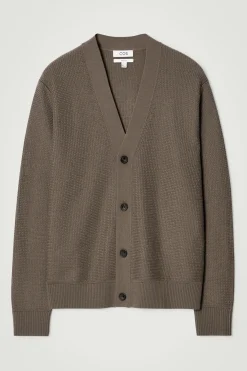 COS Stickat*TEXTURED MERINO WOOL CARDIGAN