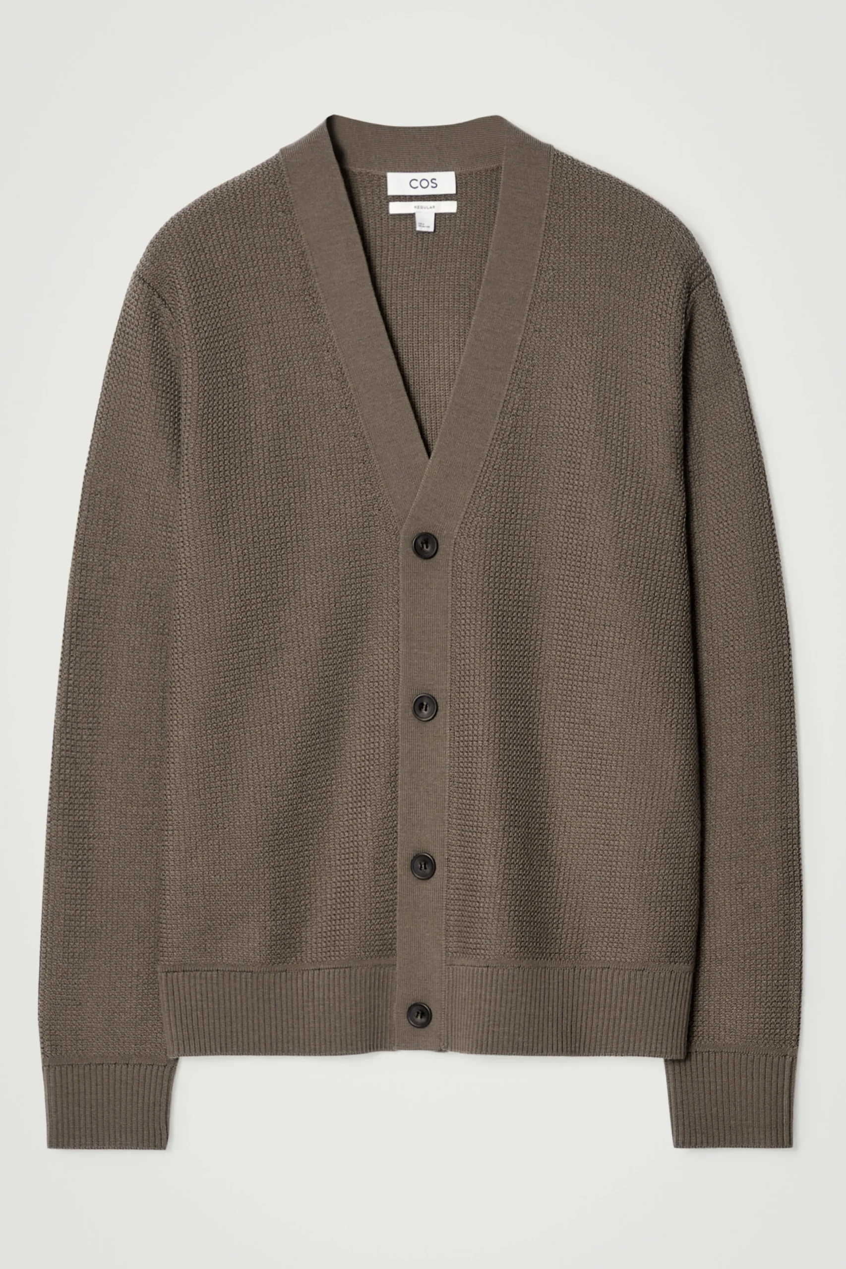 COS Stickat*TEXTURED MERINO WOOL CARDIGAN
