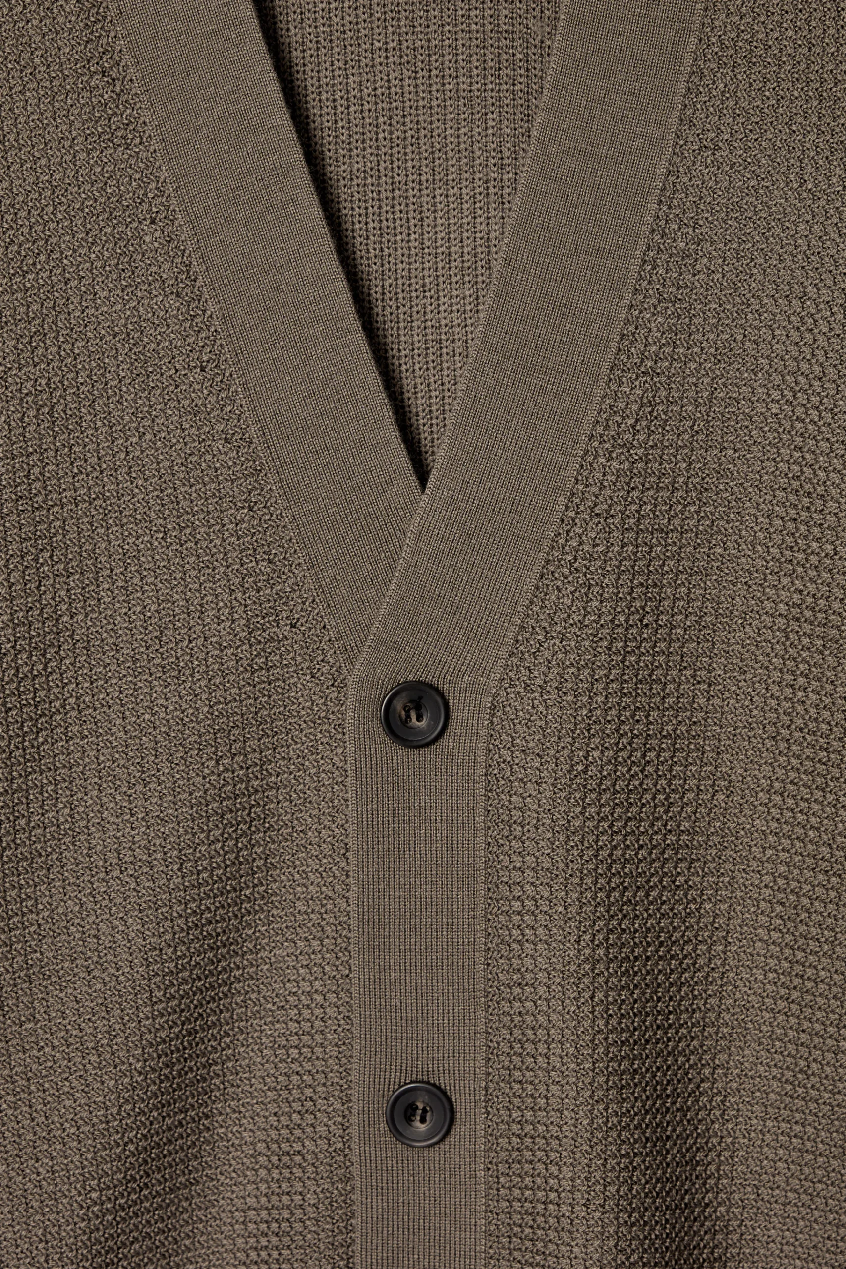 COS Stickat*TEXTURED MERINO WOOL CARDIGAN