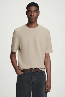 COS Stickat | T-shirts*TEXTURERAD STICKAD T-SHIRT I BOMULL