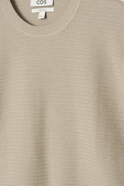 COS Stickat | T-shirts*TEXTURERAD STICKAD T-SHIRT I BOMULL