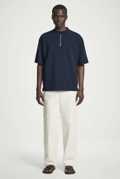 COS T-shirts*T-SHIRT I BOMULL MED KORT DRAGKEDJA