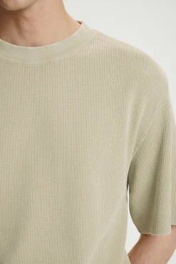 COS T-shirts*T-SHIRT I BOMULLSJERSEY MED VÅFFLAD TEXTUR