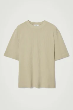 COS T-shirts*T-SHIRT I BOMULLSJERSEY MED VÅFFLAD TEXTUR