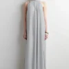 COS Nyheter | Klänningar & Jumpsuits*VECKAD MAXIKLÄNNING MED HALTERNECK