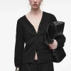 COS Stickat*V-RINGAD CARDIGAN I MERINOULL OCH LINNE
