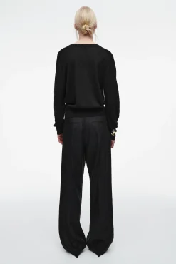 COS Stickat*V-RINGAD CARDIGAN I MERINOULL OCH LINNE