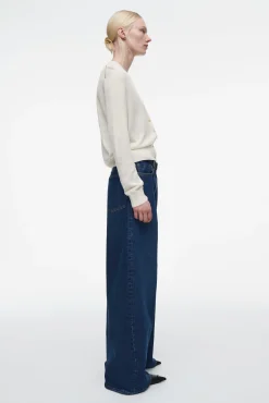 COS Stickat*V-RINGAD CARDIGAN I MERINOULL OCH LINNE