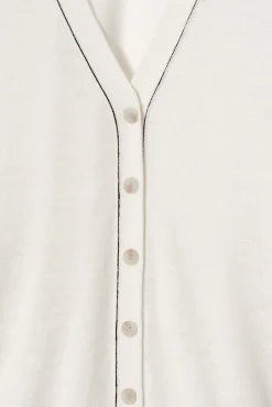 COS Stickat*V-RINGAD CARDIGAN I MERINOULL OCH LINNE
