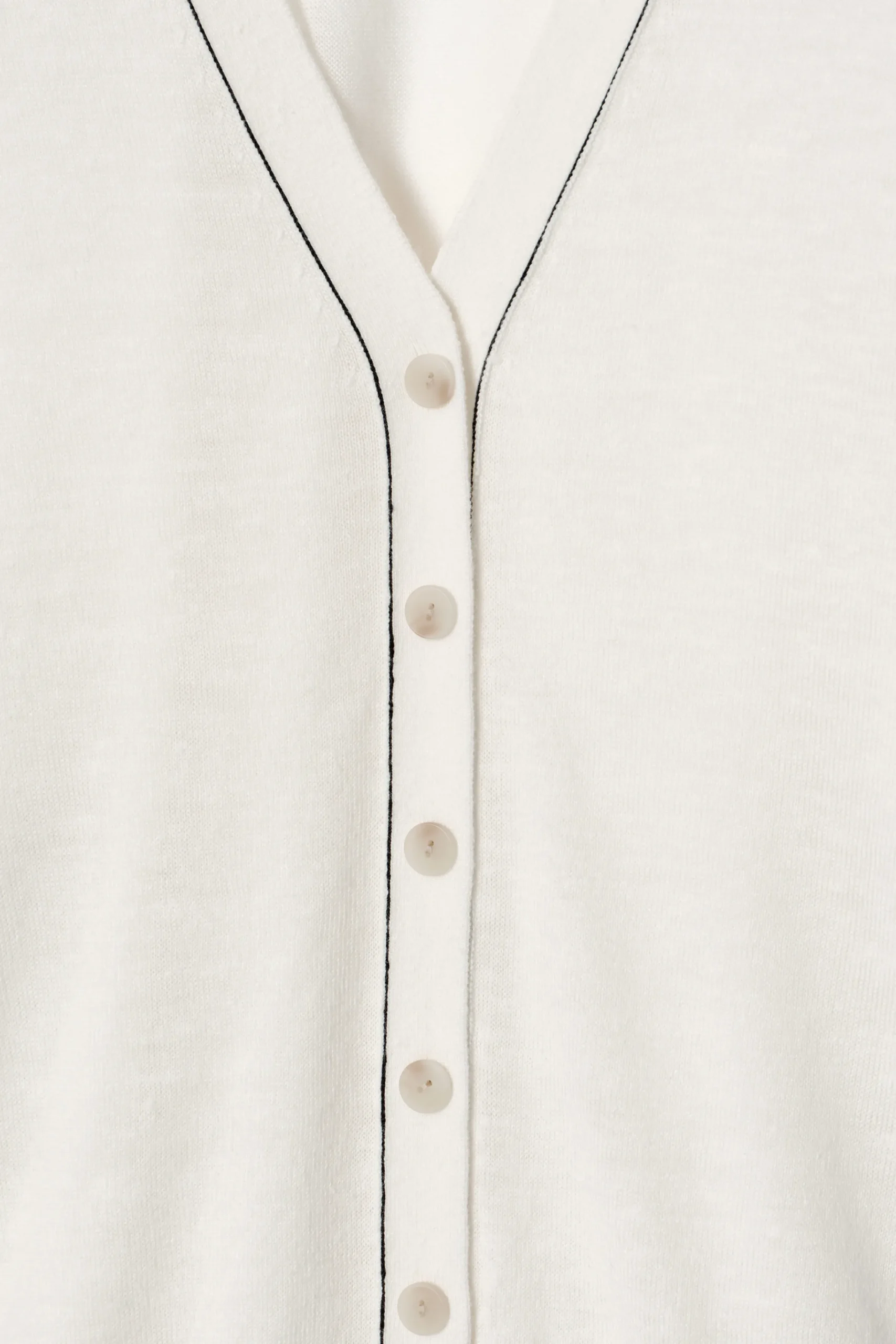 COS Stickat*V-RINGAD CARDIGAN I MERINOULL OCH LINNE